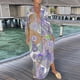 thumbnail image 2 of Gibobby Vestido Casual para Mujer Vestido a media pierna con botones y estampado floral de manga larga con cuello en V casual para mujer(Morado,M), 2 of 5