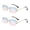 Blue, variant on 1 Pair Unisex Retro Metal Frame Rimless Classic Fashion Sunglasses for Men Women Ladies