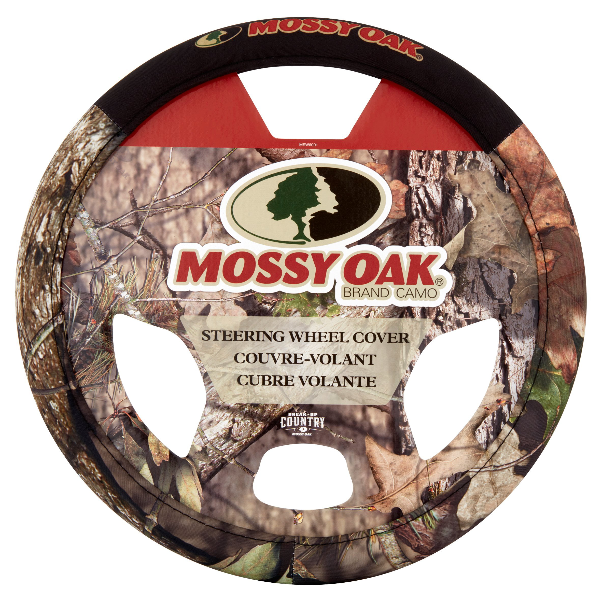 Official Licensed Product Universal Fit 14 1/2 inches to15 inch Mossy Oak Camo Steering Wheel Cover Made with Premium Canvas Fabric 