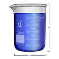 thumbnail image 2 of Karter Scientific 214T2, 3.3 Boro, Griffin Low Form, Glass Beaker Set - 4 Sizes - 10ml, 50ml, 100ml, 250ml, 2 of 11