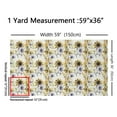 thumbnail image 3 of Manfei Ombre Flower Sewing & Crafting Fabric (5 Yards) for Girls Women, Gold Floral Home Decor Fabric by the Yard, Watercolor Artwork Fabric by the Yard, 3 of 6