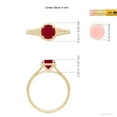 thumbnail image 4 of ANGARA Natural 1 ct Ruby Twist Rope Split Shank Ring in 14K Yellow Gold for Women (Size-6mm) | July Birthstone, Birthday, Anniversary, Jewelry Gift for Women | Natural Ruby Ring, 4 of 9