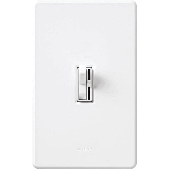 Lutron AYF-103P-WH Ariadni 8 A 3-Way/Single Pole 3-Wire Fluorescent Dimmer Switch, White