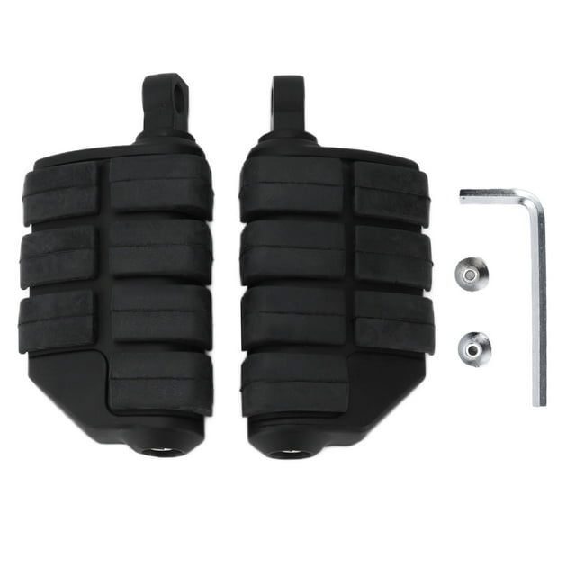 Reposapiés de motocicleta reposapiés CNC aleación de aluminio caucho reemplazo Universal para KawasakiNegro