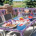 thumbnail image 5 of 4.92Ft Patriotic Glitter Tinsel Garland Decoration, Red White Blue Star Metallic Tinsel Twist Garland, 4th of July Decor Parade Golf Cart Shiny Tinsels for Independence Day Memorial Day Decor, 5 of 9