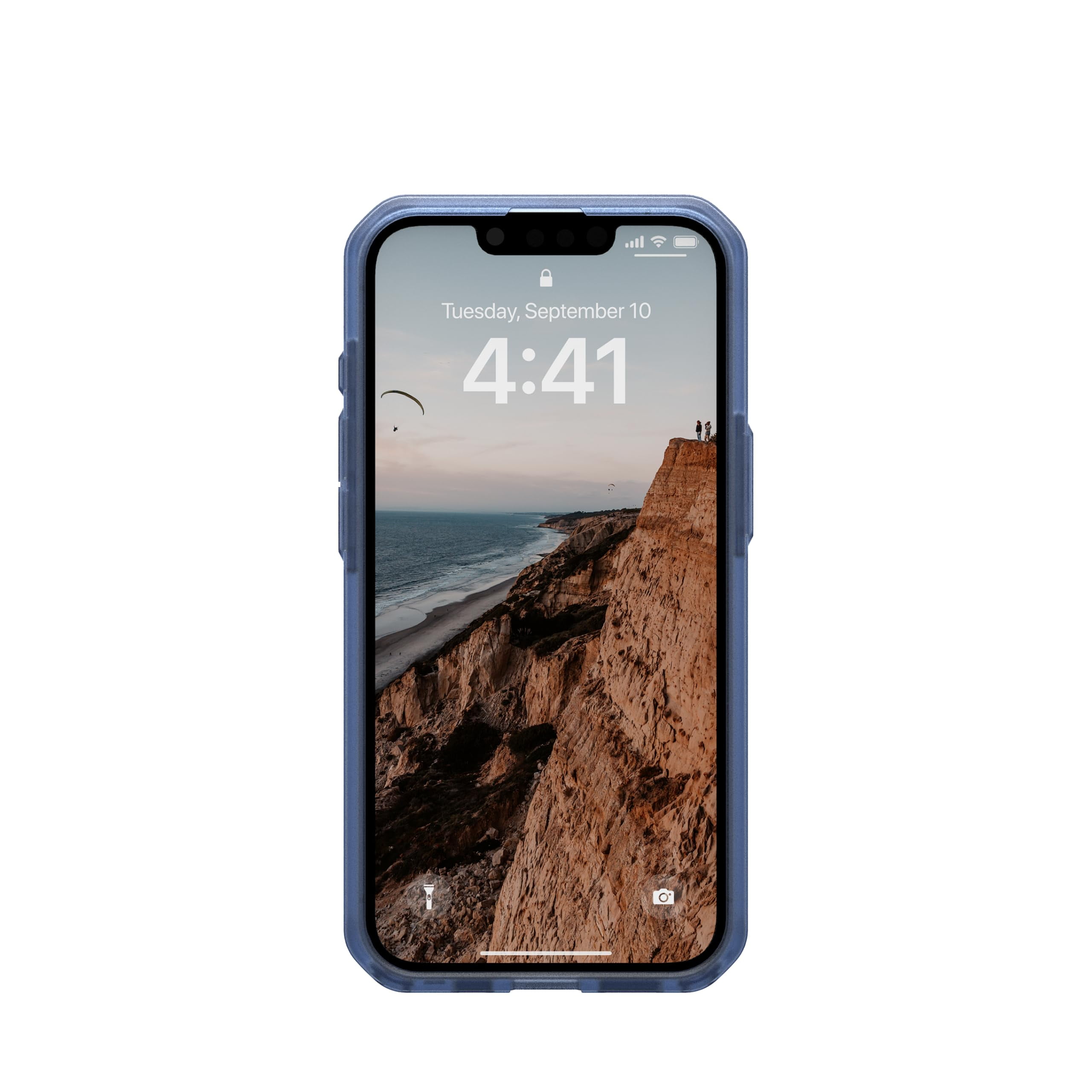 UAG iPhone 17e / iPhone 16e Case Dot - Compatible with MagSafe Rugged Lightweight Textured Clear Military Grade Drop Proof Protective Cover, Cloud Blue