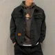 thumbnail image 3 of Con bordado Jeans Abrigo para hombres Chaquetas de mezclilla con botones Hombre Azul Moda Lavado G Vaquera Vaquera Outwear Talla L Moda Japonesa, 3 of 4