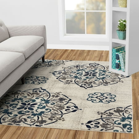 - Diagona Designs Contemporary Floral Medallion Design Area Rug and Runner