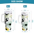 thumbnail image 6 of Yayeee 30oz Double-Wall Insulated Stainless Steel Tumbler with Handle Bottle, White Flower, 6 of 8