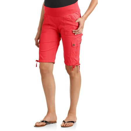 Oh! Mamma Maternity Demi-Panel Convertible 11" Bermuda Shorts