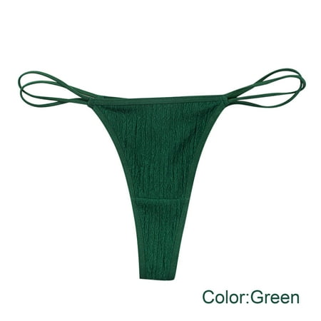 Alitao Cotton Underwear Thongs for Women No Show Underwear Lace Underwear For Womens Cotton Bikini Panties Soft Hipster Panty Ladies Stretch Briefs Womens Underwear Cheeky Underwear Green M