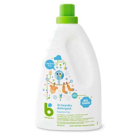 Babyganics 3x Laundry Detergent, Fragrance Free, 60oz