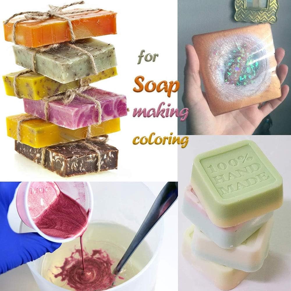 Mica Powder, 15 Colors Epoxy Resin Dye Set, Natural Pigment Powders for Epoxy Resin, DIY Cosmetic, Soap, Paint, Nail Arts, Soy Wax Candle Making