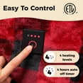 thumbnail image 5 of CozyHom Heated Throw 50" x 60", Electric Blanket Double-Layer Flannel with 4 Heating Settings, 4 Hours Auto Off, 5 Years Warranty, ETL Certified, Machine Washable, Black & Red, 5 of 8