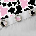 thumbnail image 4 of Manfei Milk Cattle Print Black Out Curtains,Rustic Farm Animal Curtains Pack of 2 (42x63 Each),Pink White Black Bedroom Curtains For Teens,Luxury Bedroom Decor, 4 of 6