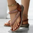 thumbnail image 5 of Wavsuf Flat Sandals for Women Casual Summer Khaki Sandals Shoes Size 7, 5 of 8