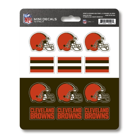 Cleveland Browns Decal Set Mini 12 Pack