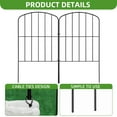 thumbnail image 6 of BSHAPPLUS® Garden Fence 25 Pack ,25in (H) x 27ft (L) Metal Fence,Rustproof Decorative Fence,Animal Wire Fence,Wrought Iron Fence, Outdoor Picket Fencing No-Dig for Yard, Lawn and Patio Borders, 6 of 11