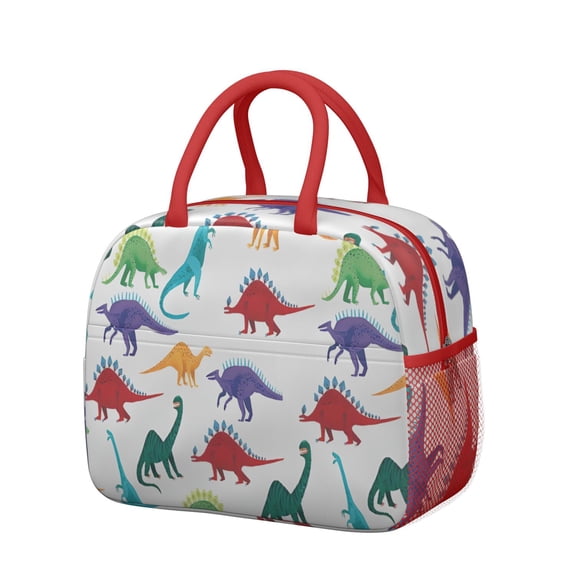 Womens Colorful Cartoon Dinosaurs Pattern Lunch Box for Work,Insulated Lunch Bag for Women,Loncheras Para Mujer,Leakproof Adult Lunch Bag for Work,Beach,Travel,Picnic,Camping