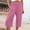 Pink #2, variant on symoid Womens High Waist Capri Pant- Baggy Wide Leg High Waist Clearance Army Green Lounge Pants Size 2XL