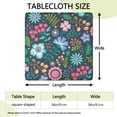 thumbnail image 2 of Pioneer Flower Floral Print Pattern Square Fitted Tablecloth with Elastic Edge,Square Table Cover,Washable Elastic Table Cover for Home Kitchen Party Decor 36"x36", 2 of 6