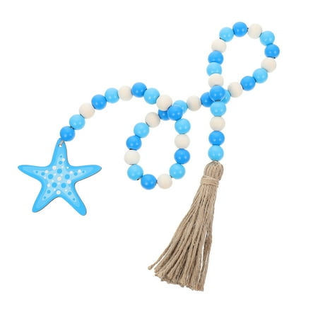 Hytrove Tropical Wood Bead Garland in Assorted Colors for Home Decor Indoor Use 1 Piece 33.4 x 0.6 x 0.6 Inches
