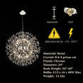 thumbnail image 7 of Crystal Chandelier  lighting 16 lights modern design 24"x60" in Chrome color with original Crystals, 7 of 7