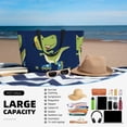 thumbnail image 5 of Wukai Dino Playing Roller Skate Print Zipper Bag,large Beach Tote Bag,Waterproof Sandproof Bag,Grocery and Picnic Tote Travel Bag, 5 of 5