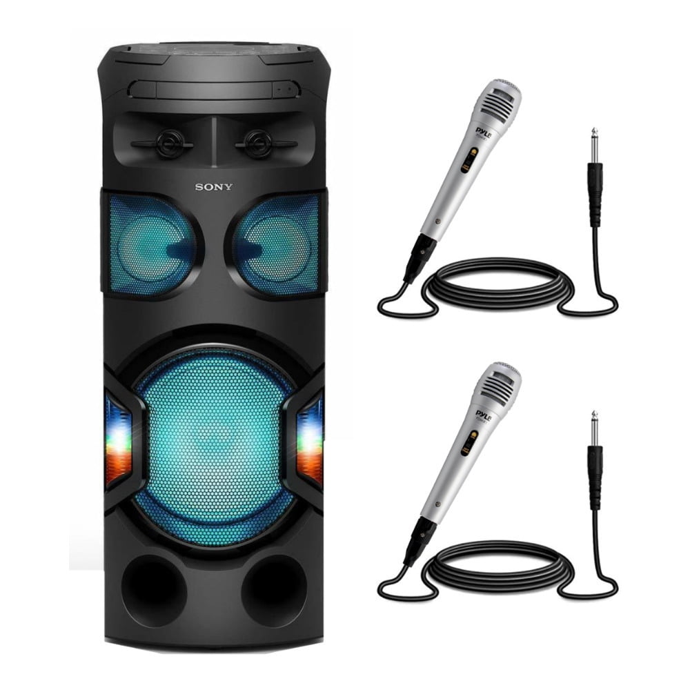 Sony MHCV71 High Power Home Audio System with Bluetooth Karaoke Bundle