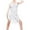 White, variant on Jacenvly New Cocktail Dresses for Women Court Dress Dress Solid Color Belly Dance Suit Women Formal Dresses White Free Size