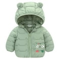 thumbnail image 2 of ATOGUTA Baby Girls Long Down Coats Fleece Down Jacket with Hood Winter Thick Warm Outerwear Green, Size 12M-5T, 2 of 5