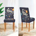 thumbnail image 3 of Yayeee 2 Pack Dining Chair Covers Stretch Parson Chairs Slipcovers Seat Protector, Black Record, 3 of 6