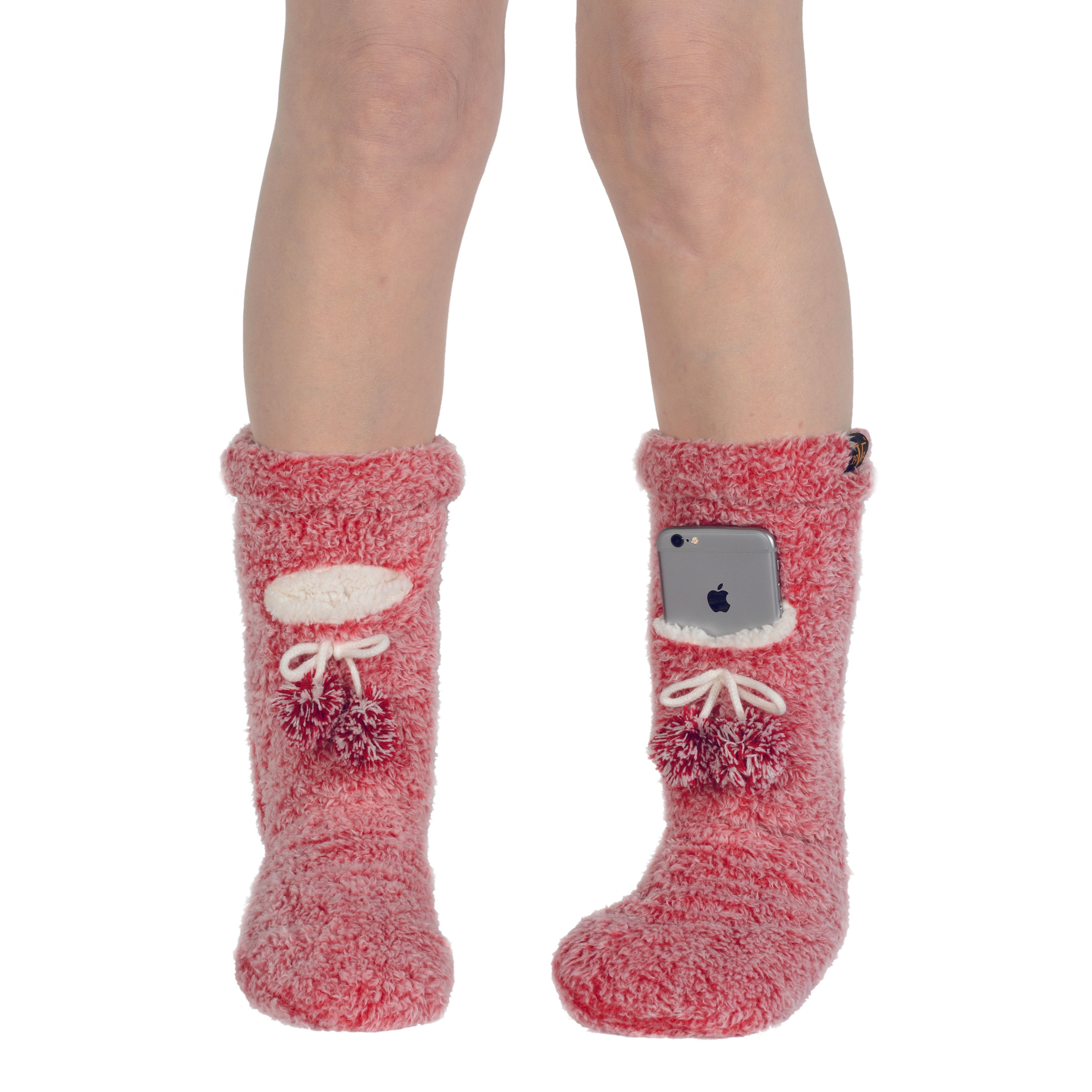 white fuzzy slipper boots