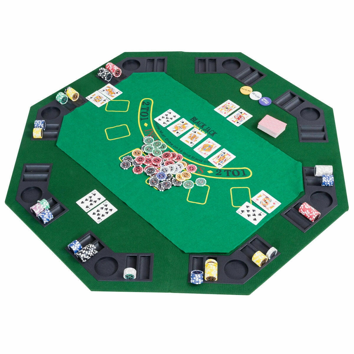 Gymax 1000 Chips Poker Chip Set 11.5 Gram Holdem Cards Game with Black Aluminum Case Walmart