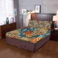 thumbnail image 2 of Juego de ropa de cama de 3 piezas ABPHQTO Funda de edredón de calavera con flores de diamante, 2 of 4