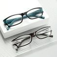 thumbnail image 3 of 3 Pairs of Men's Presbyopic Glasses Rectangle Classic Reading Glasses 1.00 Women's Spring Hinge Two-tone Stylish Readers +1.00, 3 of 5