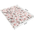 thumbnail image 4 of White Cow Strawberry Pattern Blanket,Comfortable Soft Lamb Wool Throw Blanket,All Season,Warm Lightweight Blankets for Sofa Bed Couch Living Room Chair,60"x80", 4 of 4