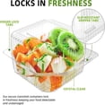 thumbnail image 3 of 100 Count Clear Plastic Hinged Clamshell Takeout Tray Food Clamshell Containers for Dessert, Cakes, 3 of 5