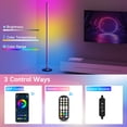 thumbnail image 2 of Outon 65” 4-Light RGB Corner Floor Lamp Remote Control and Bluetooth Connectivity, 2 of 9