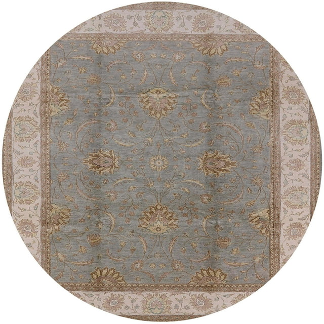 Ahgly Company Tapis d'Intérieur Lavables en Machine Ronds Industriels Modernes Brun Amande Foncé, 7' Ronds