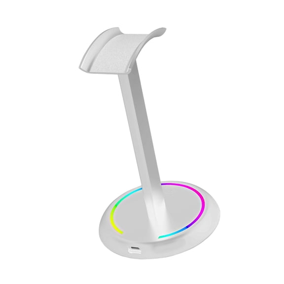 Headset Stand with Lighted Base for Desktop Use, Curved Top Rest for Tidy Gaming Desk Storage Display Headphone Stand