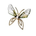 thumbnail image 5 of Segolike Butterfly Brooch Pin Rhinestone Brooch Pin for Women Brooch Badge Lapel Pin for Bridal Bridegroom Tuxedo Birthday Career Suit Green, 5 of 8