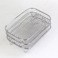 thumbnail image 6 of Air Fryer Rack For Air Fryer 3Pcs Layered Dehydrator Racks Stainless Steel Grilling Rack Rectangle Air Fryer Double Air Fryers Barbecue Grill Home Decor, 6 of 7