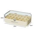 thumbnail image 4 of Paokuoon Dust proof Jewelry Box Transparent Jewelry Box Handle Double Layer Multi Compartment Dustproof Waterproof Necklace Earrings Organizer, 4 of 7