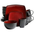 thumbnail image 1 of Gibson Soho Lounge Ensemble de 16 Pcs en Glaçure Réactive Vaisselle Assiettes, Bols et Tasses, Rouge, 1 of 7