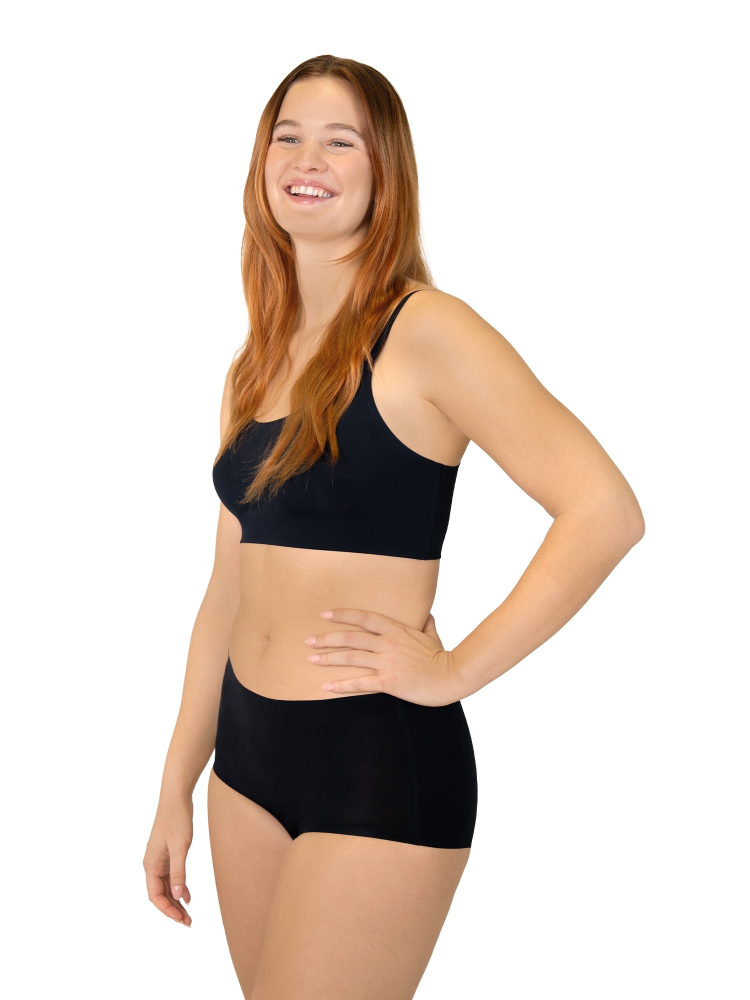 No Boundaries Boyshort Super Absorbency Period Underwear, 2-Pack, Women’s Sizes XS-XXL
