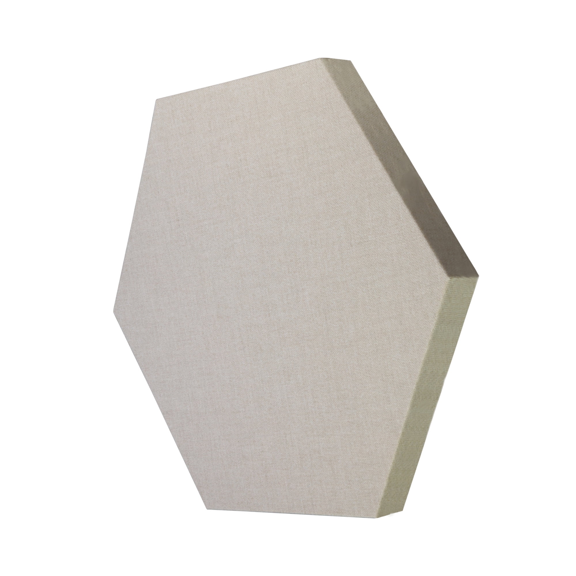 ATS Acoustics Hexagon Acoustic Panel Fire Rated 24" x 2" Sound Absorbing Professional Studio Quality Wall Tile (Cream)