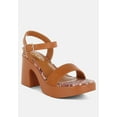 thumbnail image 2 of Kolata Faux Leather Pin Buckle Platform Heels, 2 of 10