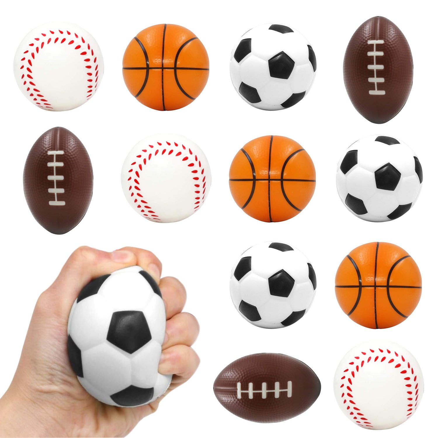 Kids Play Toy SPORTS 3 Pack BALLS Football Basketball Soccer Ball 2 Sets Avail 