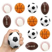 dazzling toys Mini Sports Balls Set of 12 Sports Balls for Kids - Soccer Ball, Basketball, Football, Tennis Ball 1 Dozen